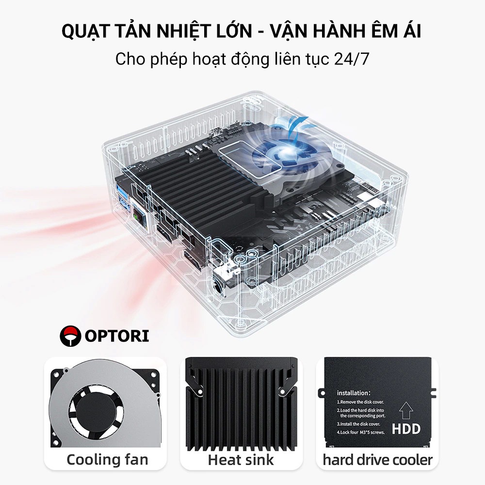 Máy tính để bàn – POS - Máy Server – PC Mini Intel N5095 Gen 11th, RAM 8GB + ROM 256GB