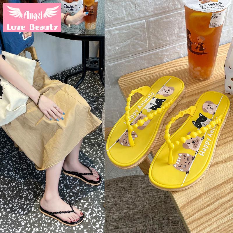 Dép Sandal Đế Bằng Mềm Chống Trượt Thời Trang Mùa Hè Dễ Thương Cho Nữ