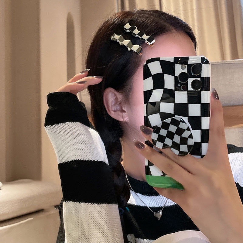 Kẹp tóc bằng nhựa acrylic phong cách Hàn Quốc cổ điển thiết kế đơn giản cho nữ