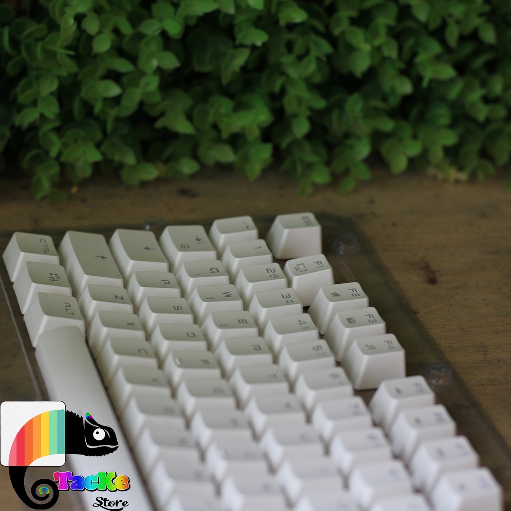 Set Keycap 87 Phím ABS Double Shot xuyên led, màu trắng, Dành cho bàn phím cơ I Set keycap 87 keys White Color