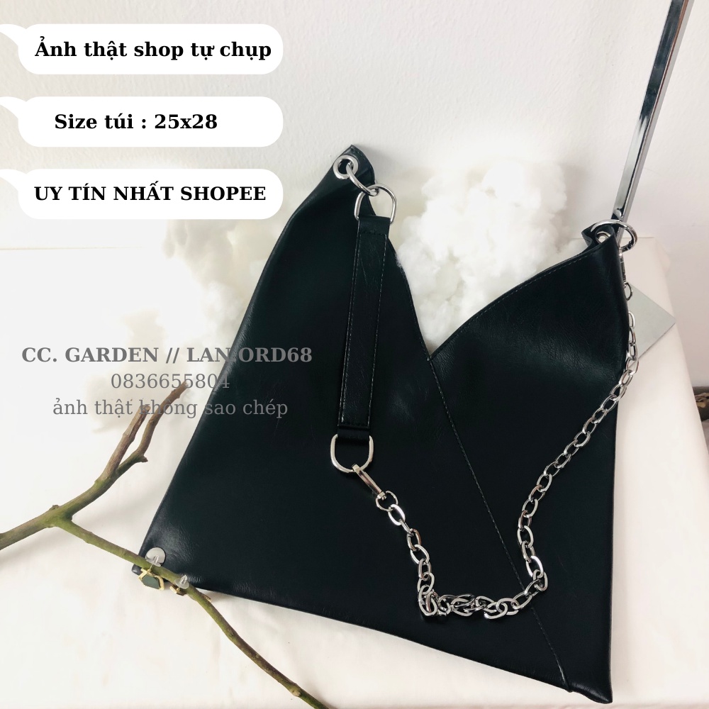 Túi tote da nữ cá tính thời trang, túi cutout cá tính đeo vai phong cách nhật hàn[Video ảnh thật]
