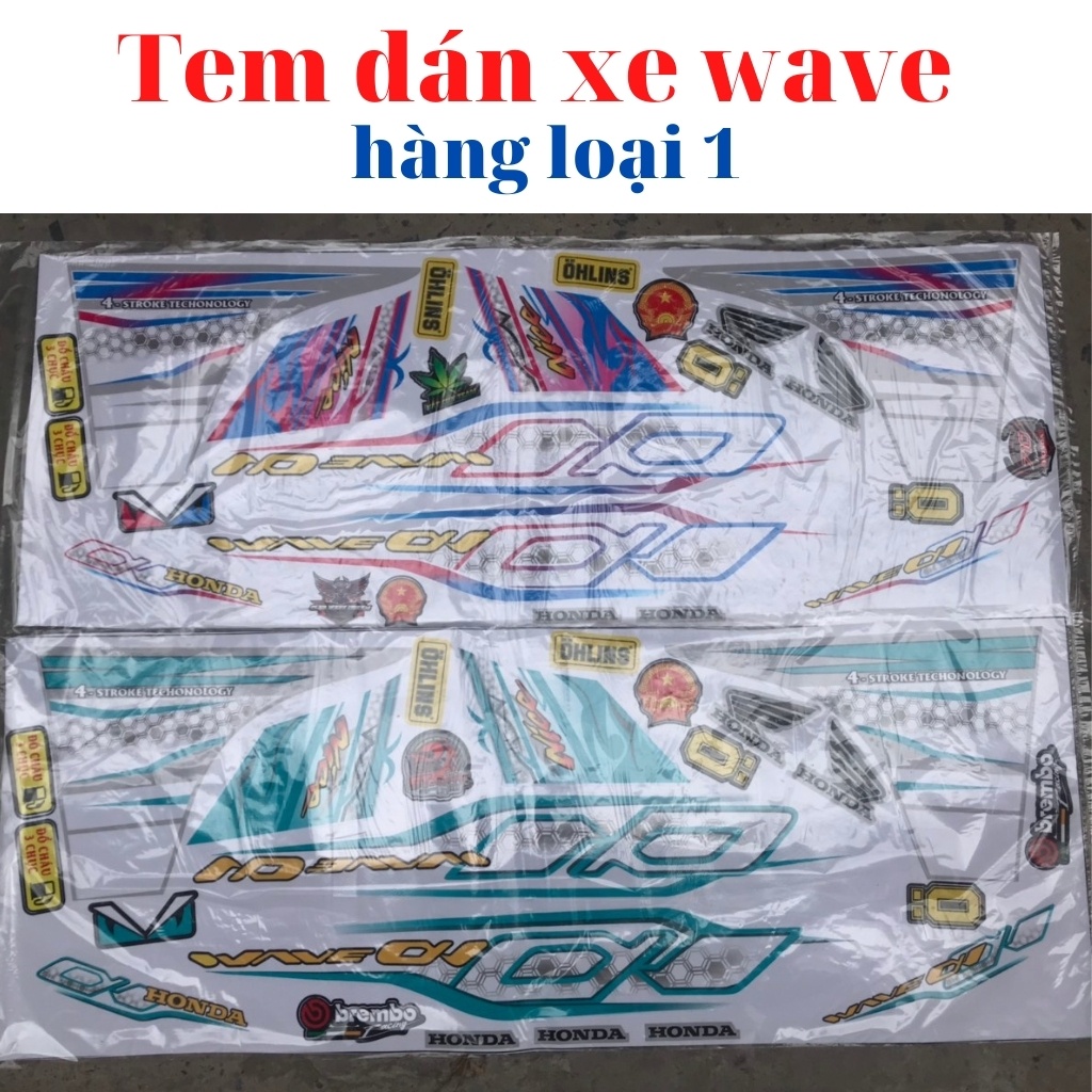 Tem dán xe wave anpha 110 hàng loại 1 chống nước, dính chắc, dễ dàng sử dụng shop cuongtoshiro