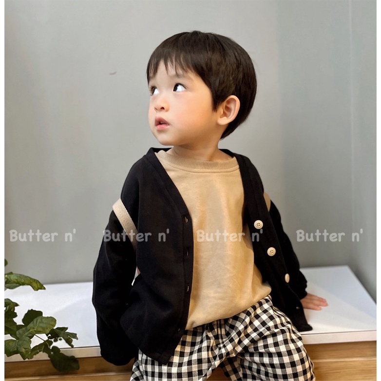 Cardigan Len Đen Cho Bé