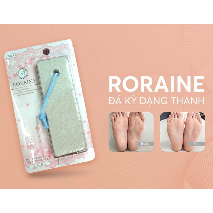 Đá kì gót chân Lorraine OHE Nhật Bản dạng thanh đá núi lửa tự nhiên, mềm, lành tính, an toàn cho da