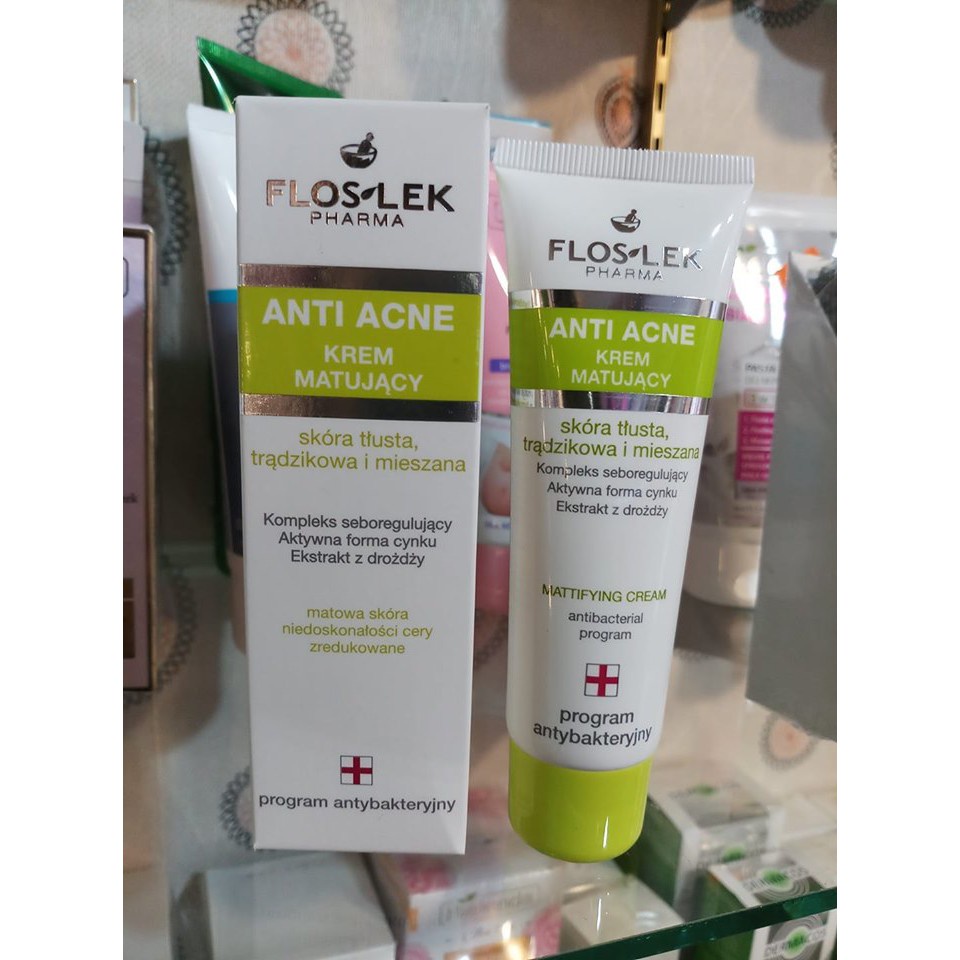 [HÀNG CÔNG TY] Kem kiểm soát dầu và điều tiết nhờn Floslek Anti Acne Mattifying Cream 50ml