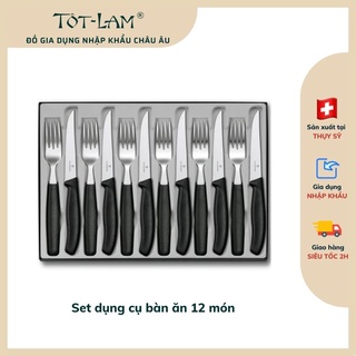 Bộ dao dĩa bàn ăn, dao dĩa bít tết Victorinox 12 món - Thụy Sỹ