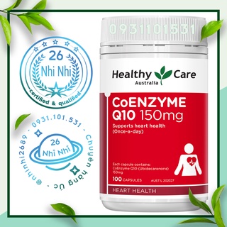 💖CÓ BILL ÚC💖 Hỗ trợ tim mạch, huyết áp Healthy Care Coenzyme Q10 150mg 100 viên 💖 CoQ10 💖 Chuẩn Chemist Warehouse - Úc
