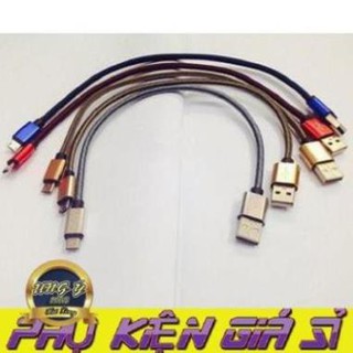 Cáp ngắn micro, iphone, type-c 20cm dây dù