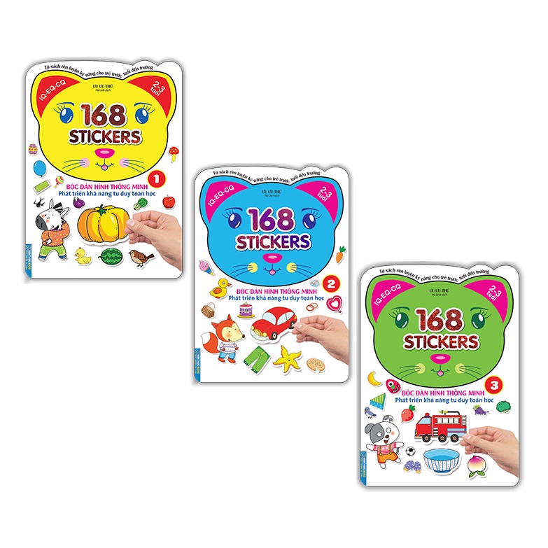 Sách - Combo 3c - 168 sticker tư duy toán học(2-3 tuổi) Q1+Q2+Q3