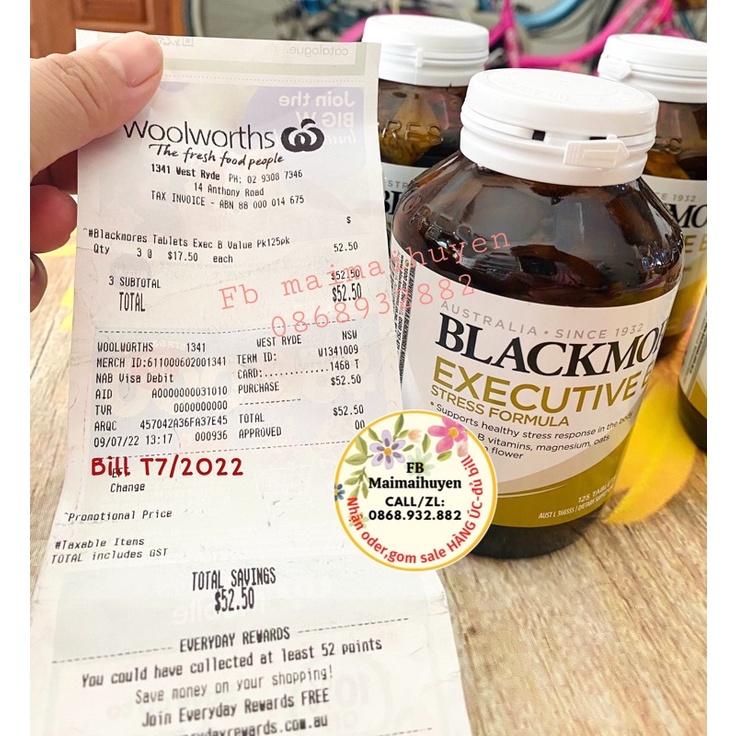 Viên uống giảm căng thẳng giảm stress Blackmore executive B