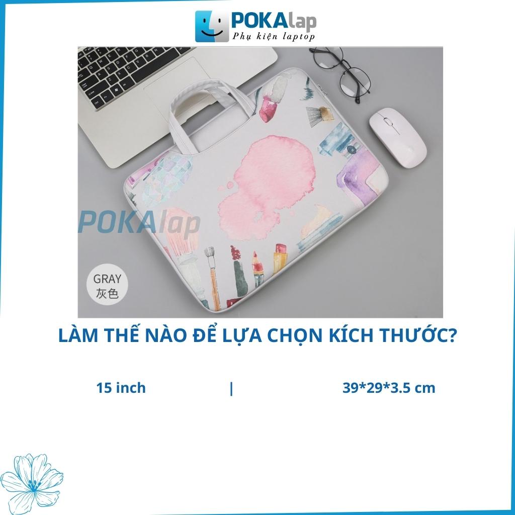 Túi chống sốc laptop, macbook Brinch POKA42 chất liệu da PU cao cấp chống thấm nước 15 inch – POKALAP (tặng kèm túi nhỏ)