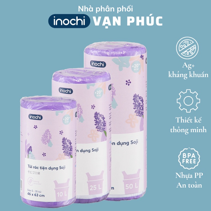 Túi đựng rác tự phân hủy Inochi Có Quai 10L 25L 50L