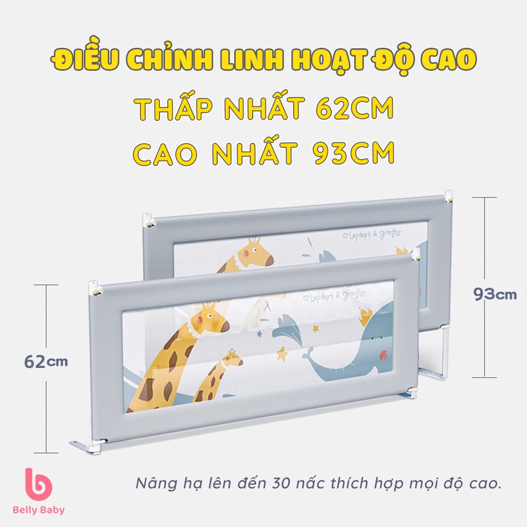 Thanh Chắn Giường Cao Cấp Bellybaby Bản Nâng Cấp 2022 Điều Chỉnh Độ Cao