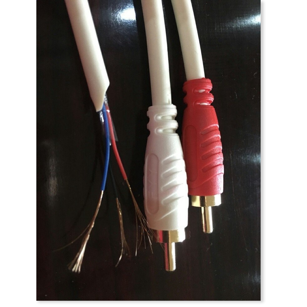 Dây AV 4 đầu 1m8 Trắng JSJ