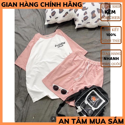 Set Đồ Nữ - Bộ Thể thao Unisex 🍀𝐂𝐨́ 𝐕𝐢𝐝𝐞𝐨 + 𝐀̉𝐧𝐡 𝐭𝐡𝐚̣̂𝐭 🍀Set đồ thể thao nam nữ đều mặc chất cotton mền và mát  XMTC2