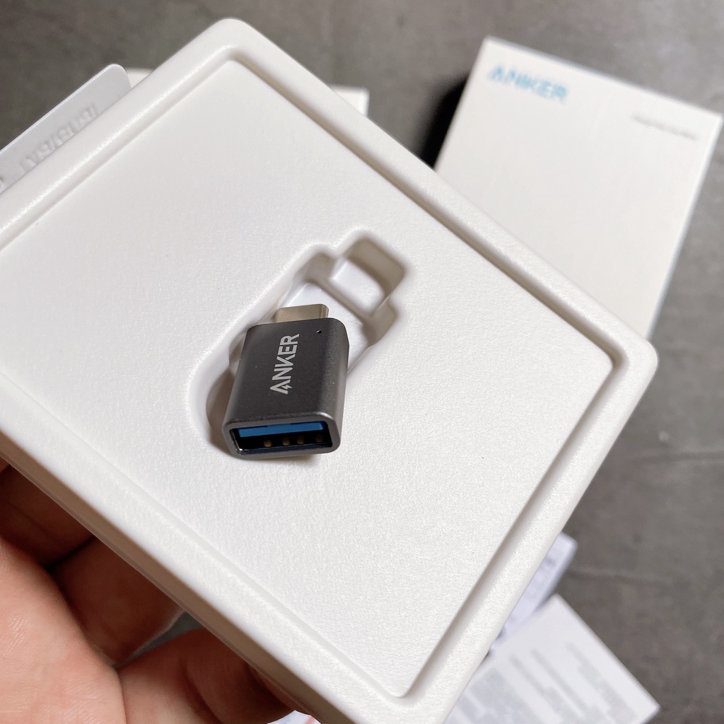Đầu chuyển OTG Anker Type C to USB 3.0 5Gbps - A8731 Laptop Macbook Mac Samsung cắm chuột Led truyền dữ liệu tốc độ cao