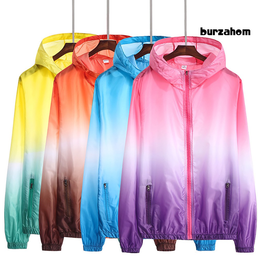 Áo Khoác Chống Nắng Tia UV Có Túi Màu Sắc Gradient Dành Cho Bé