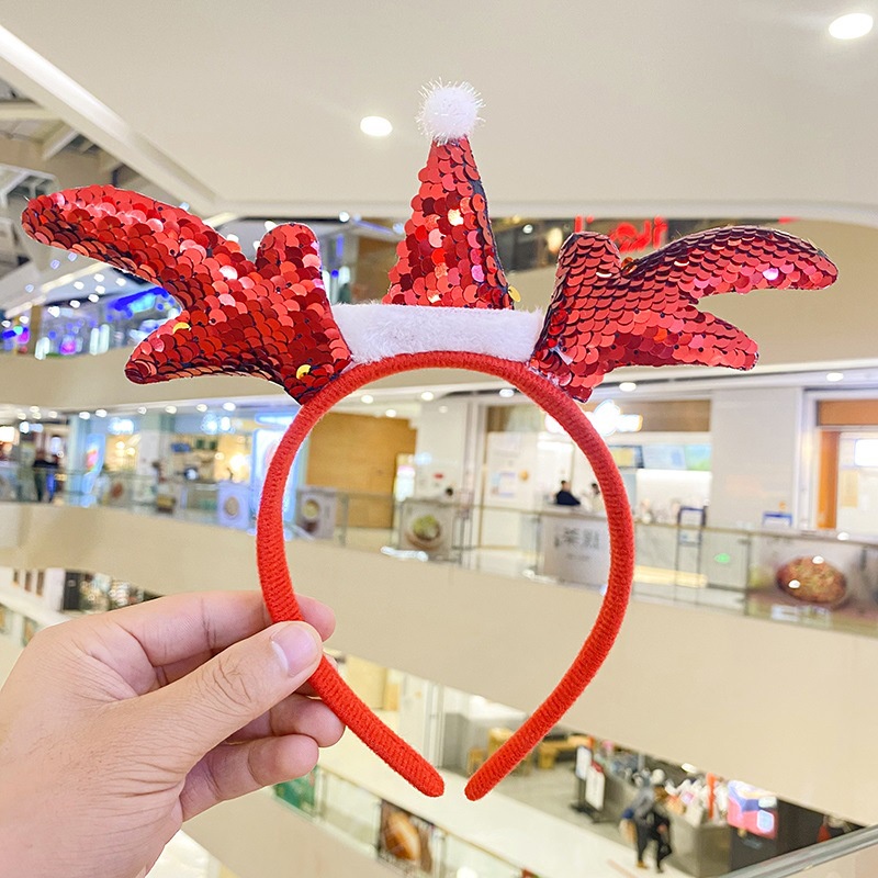 Kira Băng Đô Cài Tóc Hình Sừng Hươu Dễ Thương Dùng Làm Quà Tặng Giáng Sinh