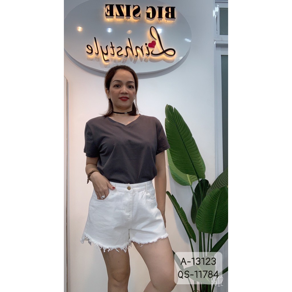 Quần short jean BIG SIZE lai t u a r u a 11784