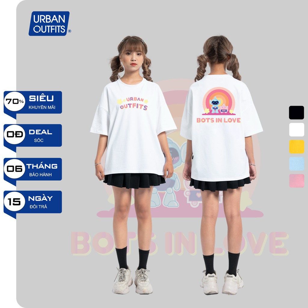Áo Thun Tay Lỡ Nữ Nam Form Rộng URBAN OUTFITS In Bots In Love ATO33 Cotton 4 Chiều Local Brand