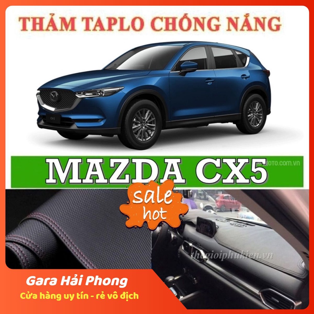 Thảm taplo Mazda CX5 2012 - 2021 dập vân Cacbon cao cấp, chống nóng ô tô hiệu quả