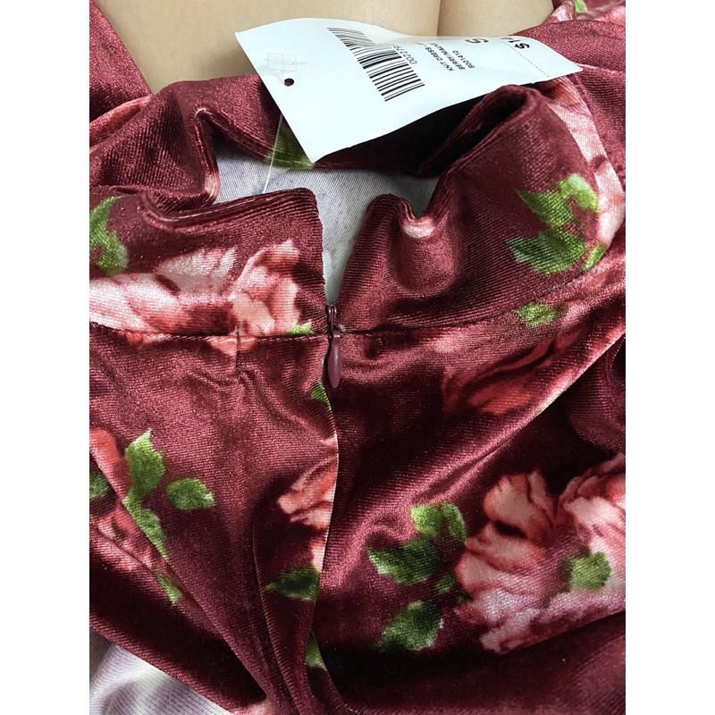 SALE - Đầm nhung hoa F21 VNXK