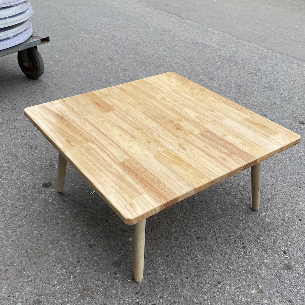 𝐁𝐚̀𝐧 𝐓𝐫𝐚̀ gỗ cao su chân gỗ kích cỡ Vuông 60x60x30 Havaco store BG01