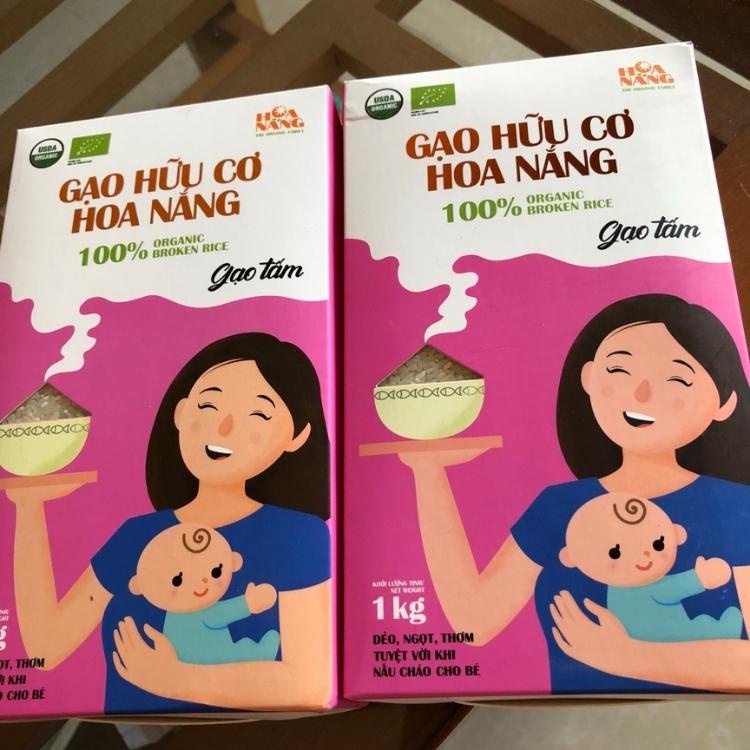 Gạo Tấm Hữu Cơ Hoa Nắng - Hộp 1kg