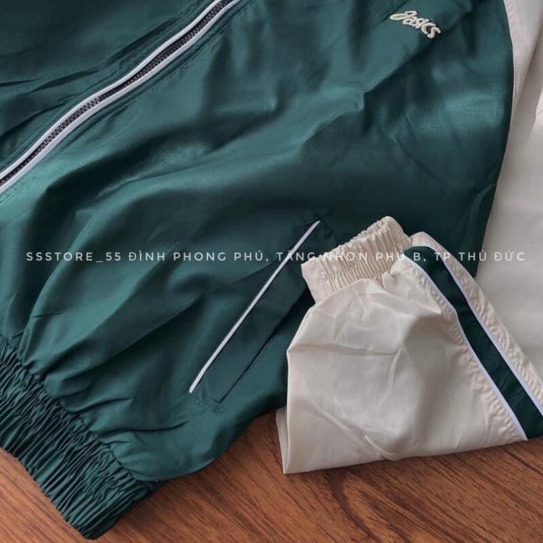 Áo Khoác Dù 2 Lớp AASICS Form Rộng Unisex Tay Phối Mầu Siêu Xinh( Hàng Sẵn)