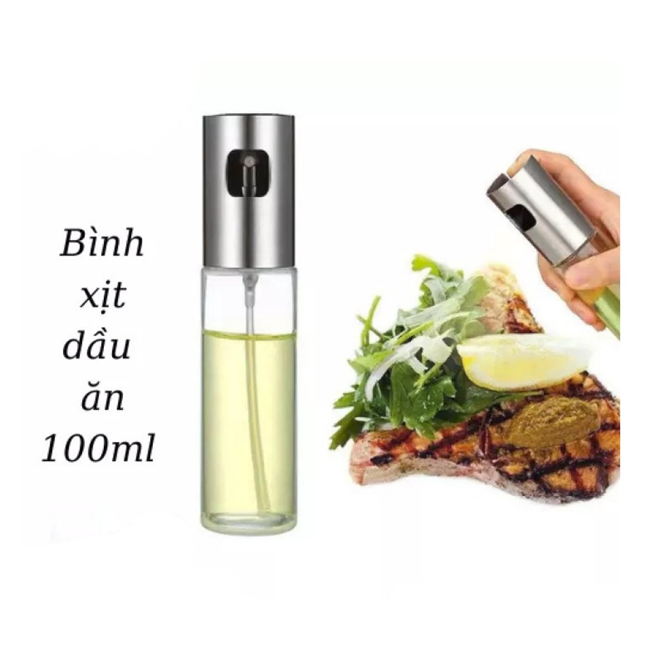 Bình xịt dầu ăn thủy tinh dạng phun sương cao cấp dung tích 100ml