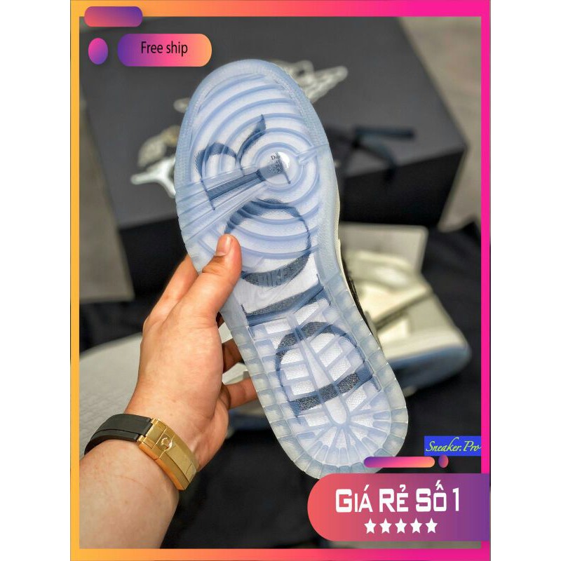 Giày thể thao AIR JORDAN 1 Xám trắng cổ cao siêu đẹp cho nam và nữ siêu đẹp | BigBuy360 - bigbuy360.vn