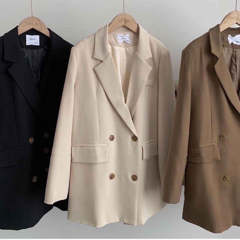 Áo khoác blazer form rộng 2 lớp