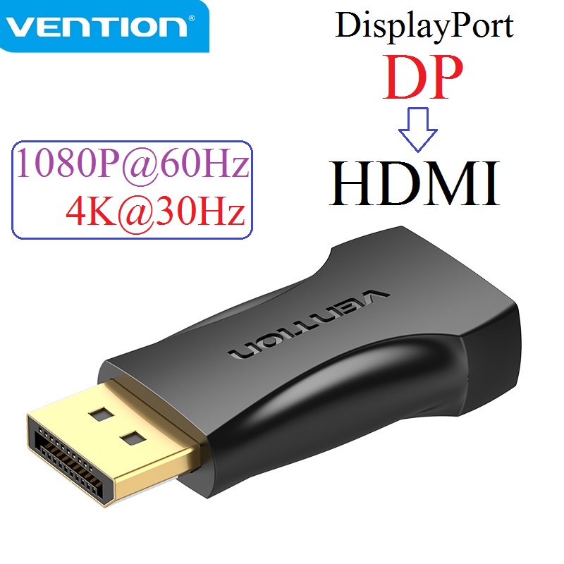 Displayport to hdmi Vention HBPB & HBOB,chuyển đổi tín hiệu DP sang HDM
