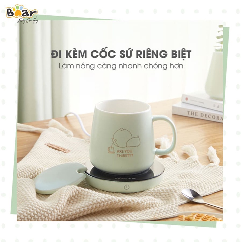 Cốc Hâm Nóng Kèm Đế Bear DRBD-A16B1 (Hàng chính hãng 1 đổi 1 trong 30 ngày, bảo hành 18 tháng) - HomeMart