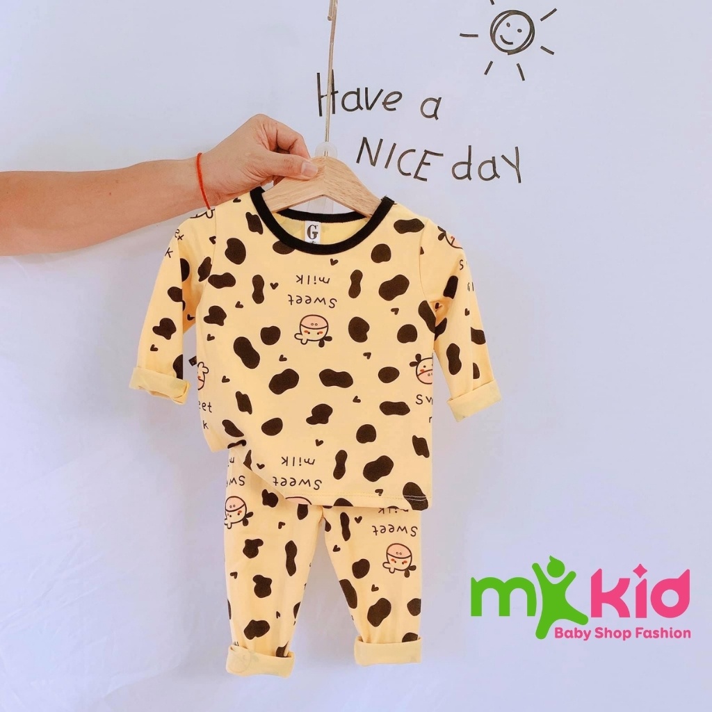 Bộ Thu Đông Dài Tay Cho Bé Bộ Cotton Dài Tay Minky Mom Cho Bé Trai Bé Gái Với Họa Tiết Siêu Dễ Thương