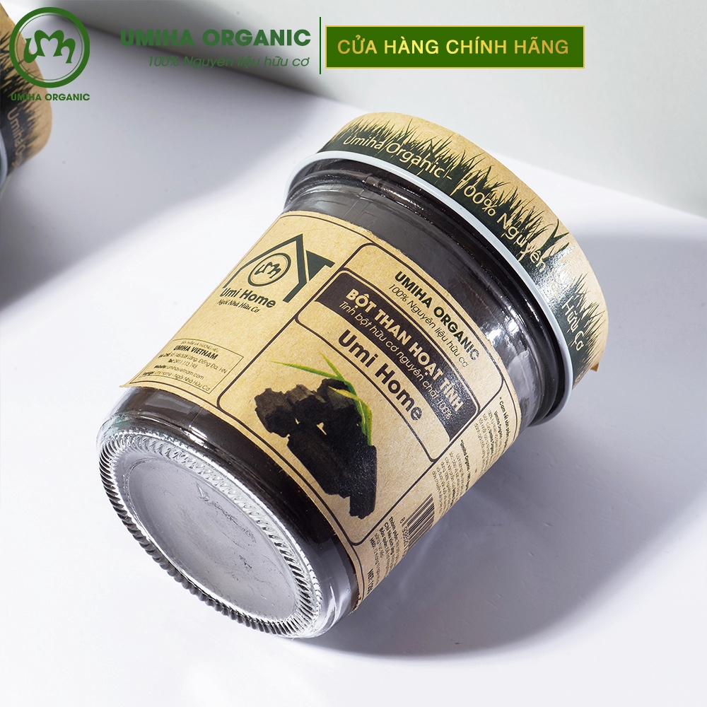 Bột Than Hoạt Tính làm trắng răng hữu cơ UMIHA nguyên chất | Activated Carbon Flour 100% Organic 125G | BigBuy360 - bigbuy360.vn