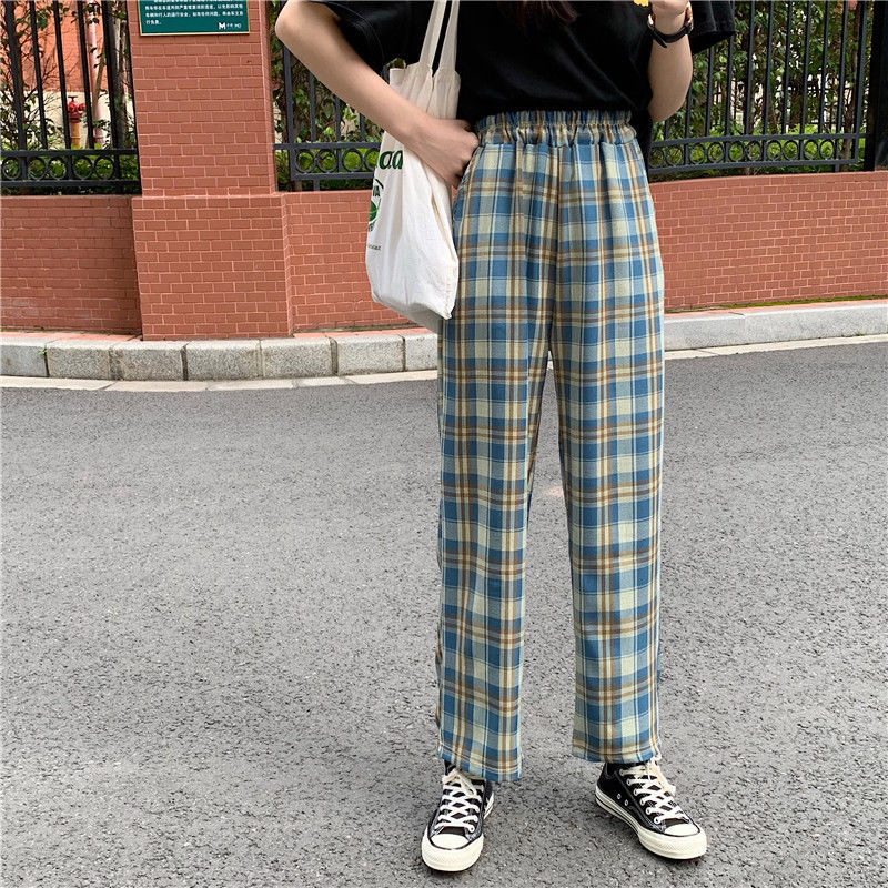 Quần Dài Ca Rô Ca Rô Thời Trang Cổ Điển Kiểu Hàn Quốc | BigBuy360 - bigbuy360.vn