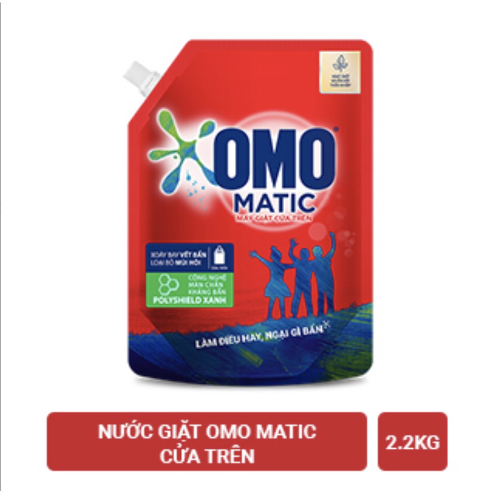 NƯỚC GIẶT OMO MATIC CỬA TRÊN TÚI 2.2KG