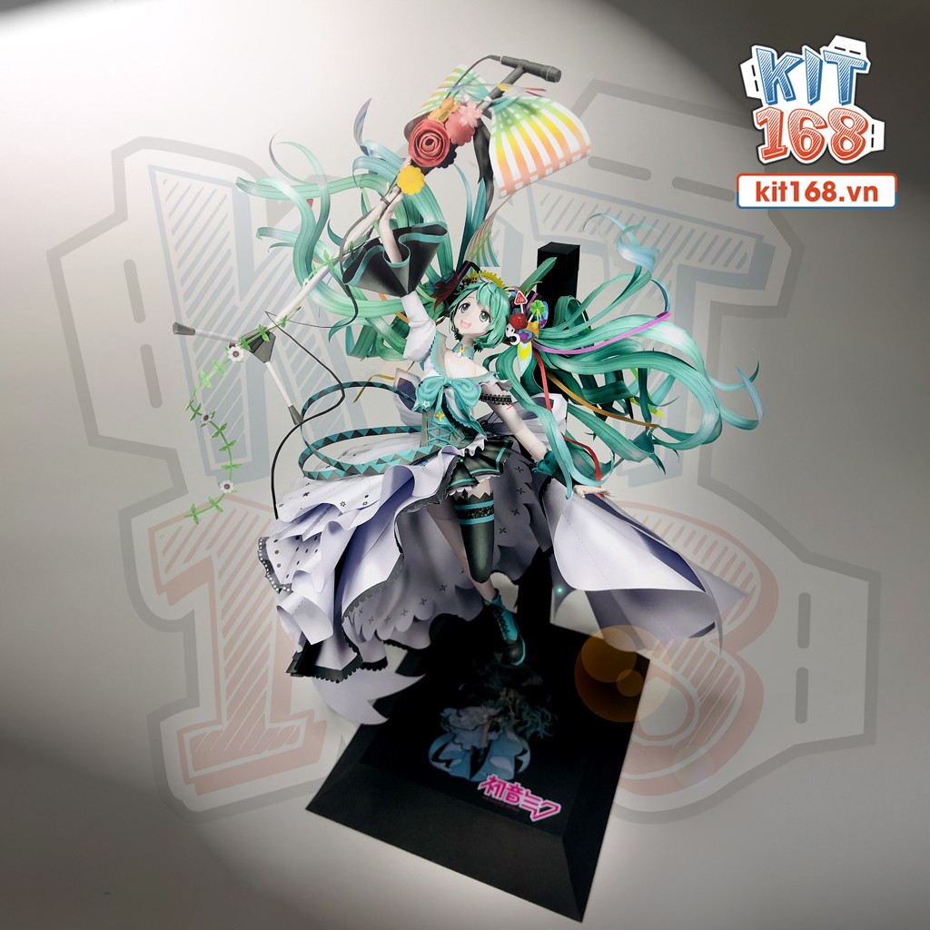 Mô hình giấy Anime Game Hatsune Miku 10th Anniversary Memorial Dress – Vocaloid