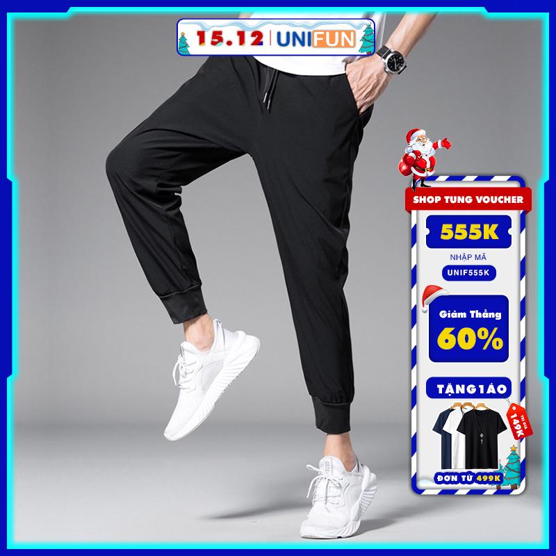 Quần jogger nam UNIFUN Quần thể thao nam mã TT57-Q thun dài bó ống Hàn Quốc đẹp mùa hè tập gym