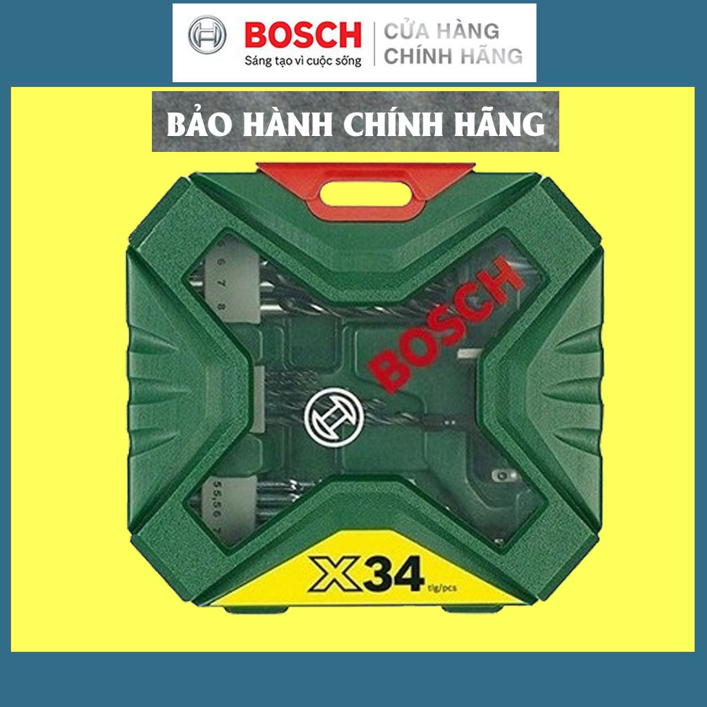 Bộ Mũi Khoan Và Tua Vít Đa Năng Bosch X-Line 34 Món, Giá Đại Lý Câp 1