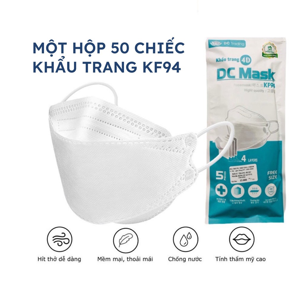 [HÀ NỘI] Hộp 50 chiếc khẩu trang y tế KF94 loại 4 lớp kháng khuẩn lọc bụi mịn Medimix