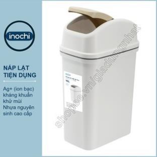 Thùng Rác Nhựa Nắp Lật Inochi 15 Lít Rất Đẹp Làm Sọt Rác Văn Phòng, Khách Sạn, Đựng Rác Gia Đình, Để Bàn Trong Nhà