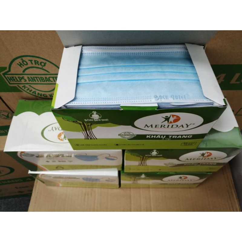 6 hộp khẩu trang y tế Meriday 4 lớp (công ty Bông Bạch Tuyết) | BigBuy360 - bigbuy360.vn