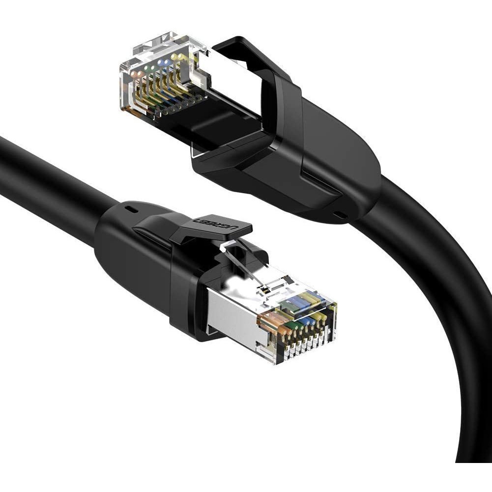 Dây cáp mạng chuẩn mới Cat 8 tốc độ truyền dữ liệu 2000MHZ và 25Gbps dài từ 1-5m UGREEN NW121