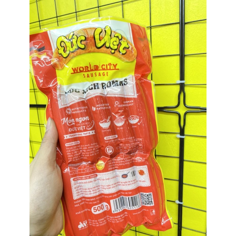 Xúc Xích Đức Việt ROMAS gói 10Chiếc 500g (Ship Trong Ngày qua Nowship và GrabExpress) | BigBuy360 - bigbuy360.vn