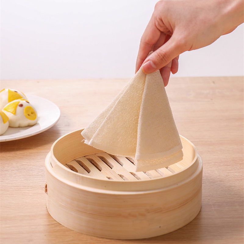 Set 5 tấm vải hấp thực phẩm chống dính hình tròn