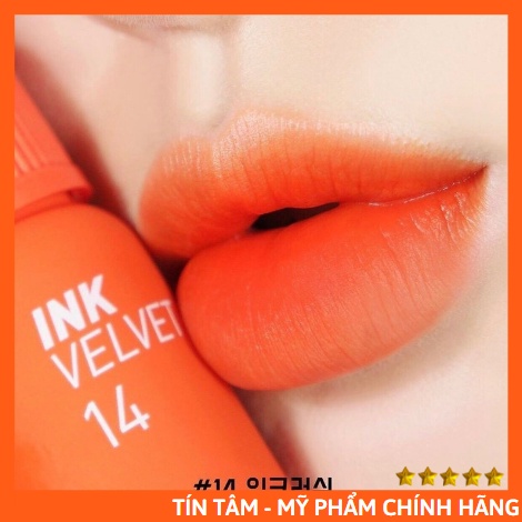 Son Kem Lì Peripera Ink Velvet Lip Tint Màu 14 (Cam tươi)