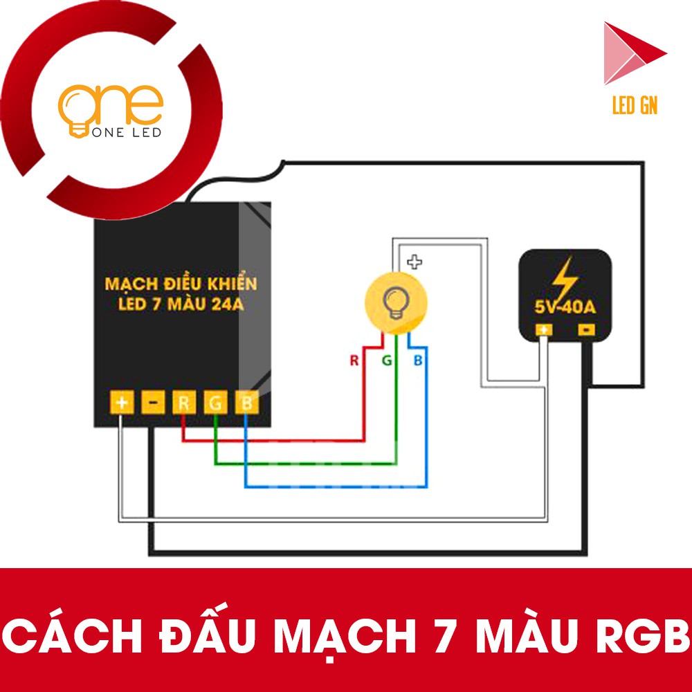 Mạch 7 Màu RGB Nháy Theo Nhạc 12A - OneLED