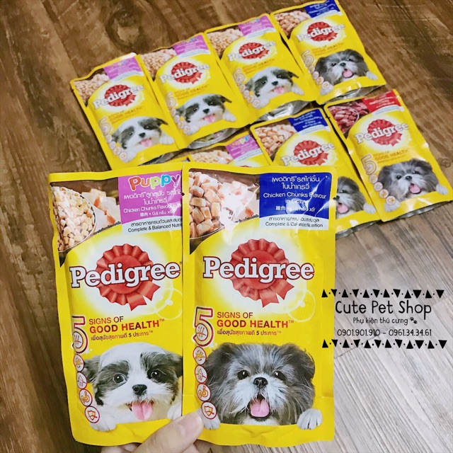 Thức ăn chó Pedigree vị gà nấu sốt